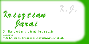 krisztian jarai business card