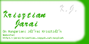 krisztian jarai business card